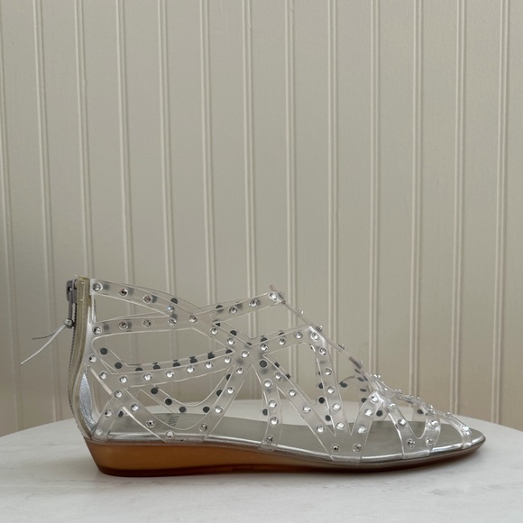 Stuart Weitzman Glogladius Clear Jelly Wedge - Picture 9 of 16